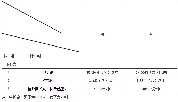 体测表