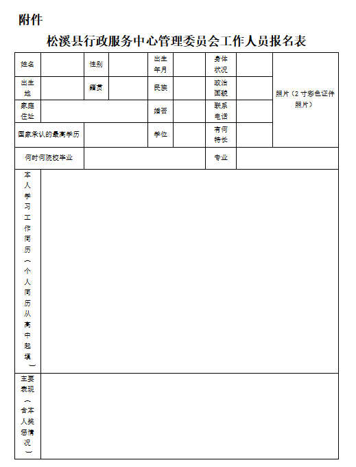 关于招聘县行政服务中心管理委员会工作人员的公告